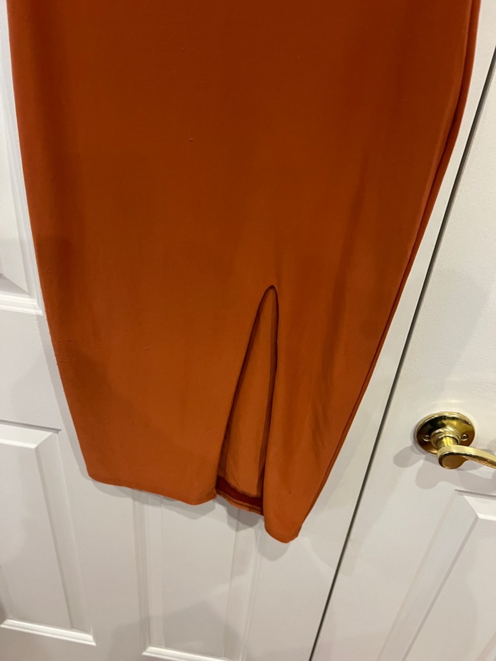 Strapless Rust Midi Dress - Picture 5 of 6